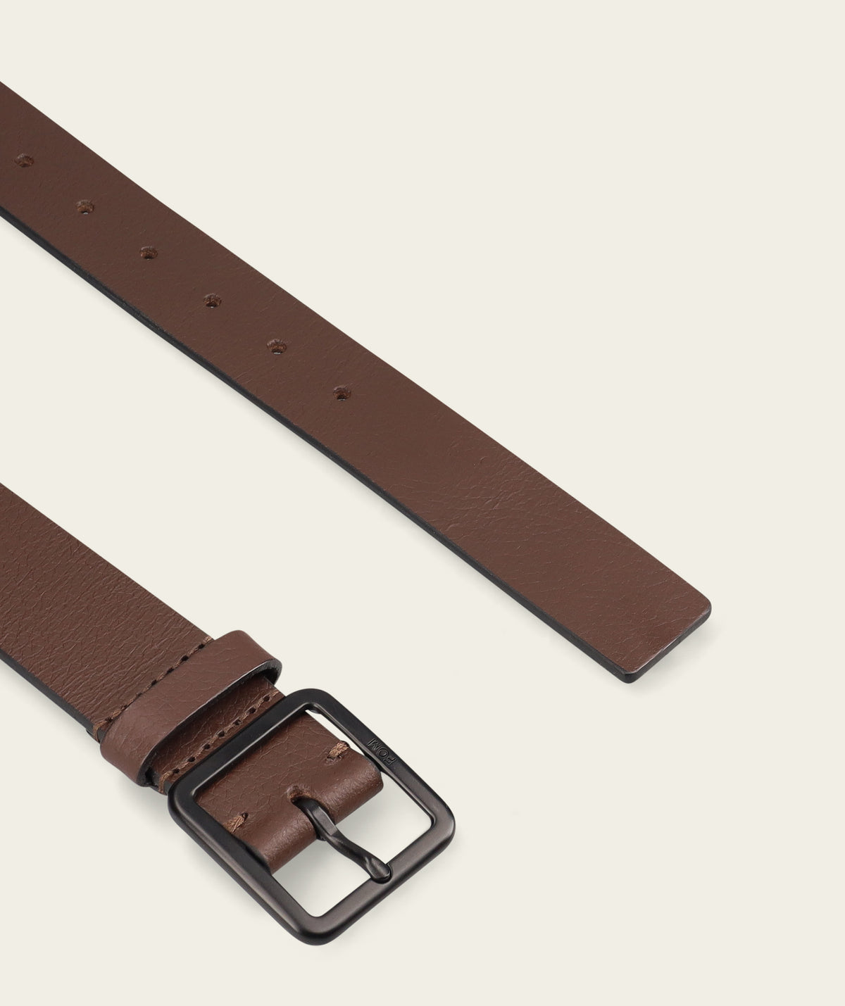 Mens Belt - Choc Brown Pebble/ Matt Black Buckle