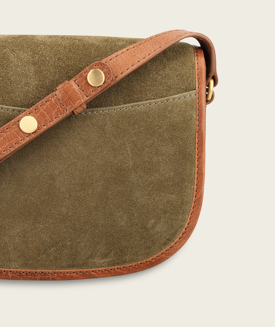 Suzie - Suede Green/ Brown
