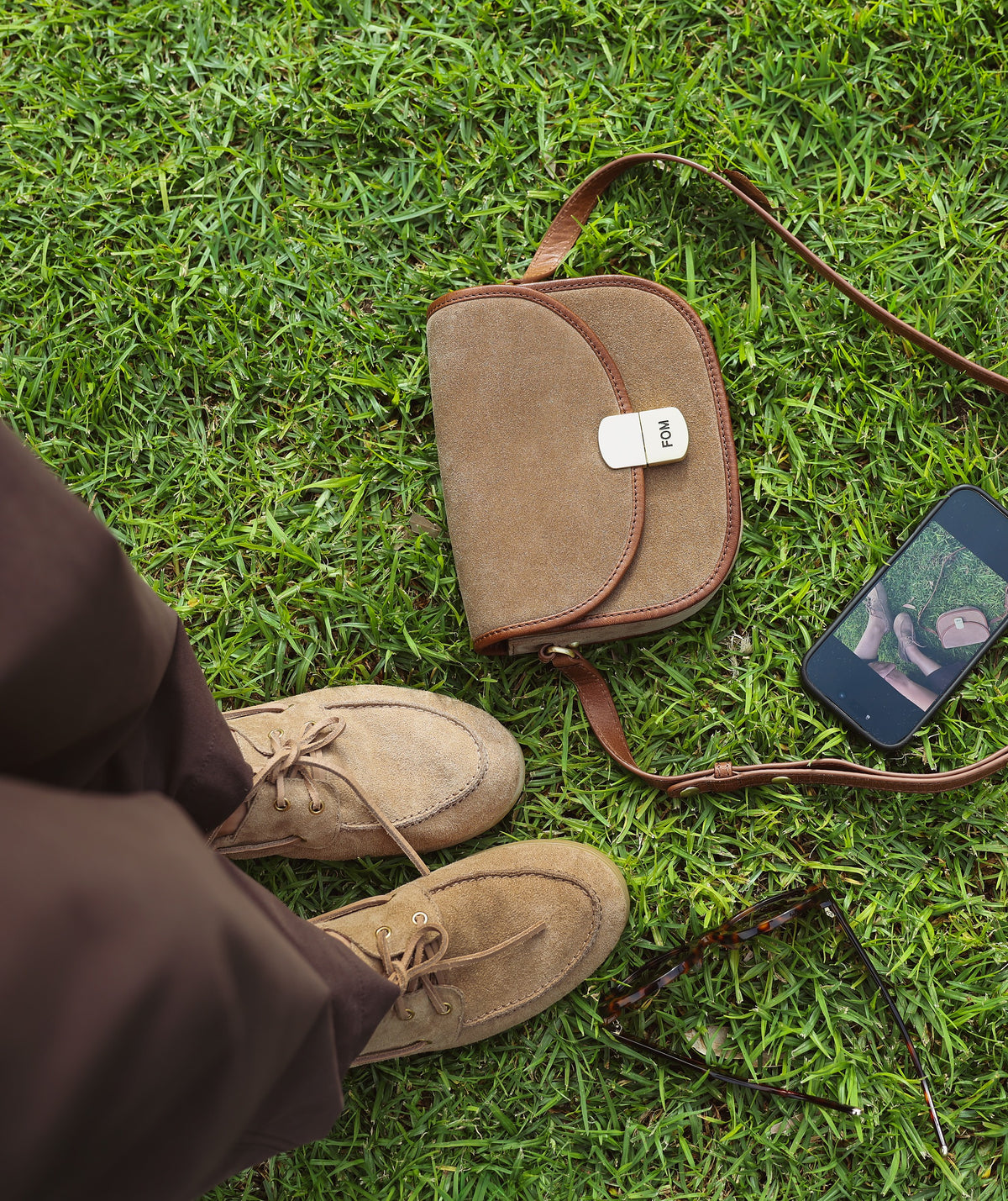 Suzie - Suede Natural/ Brown