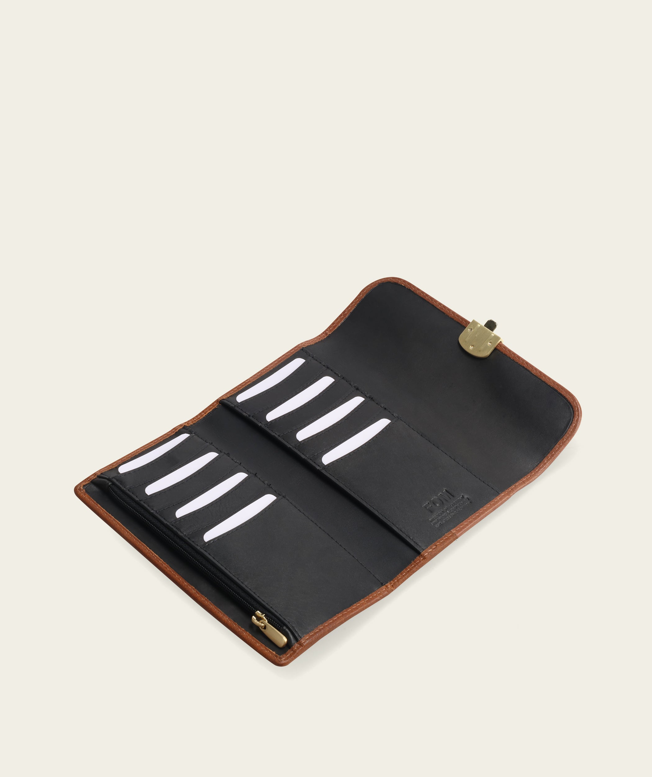 Ladies Clasp Wallet - Patent Brown