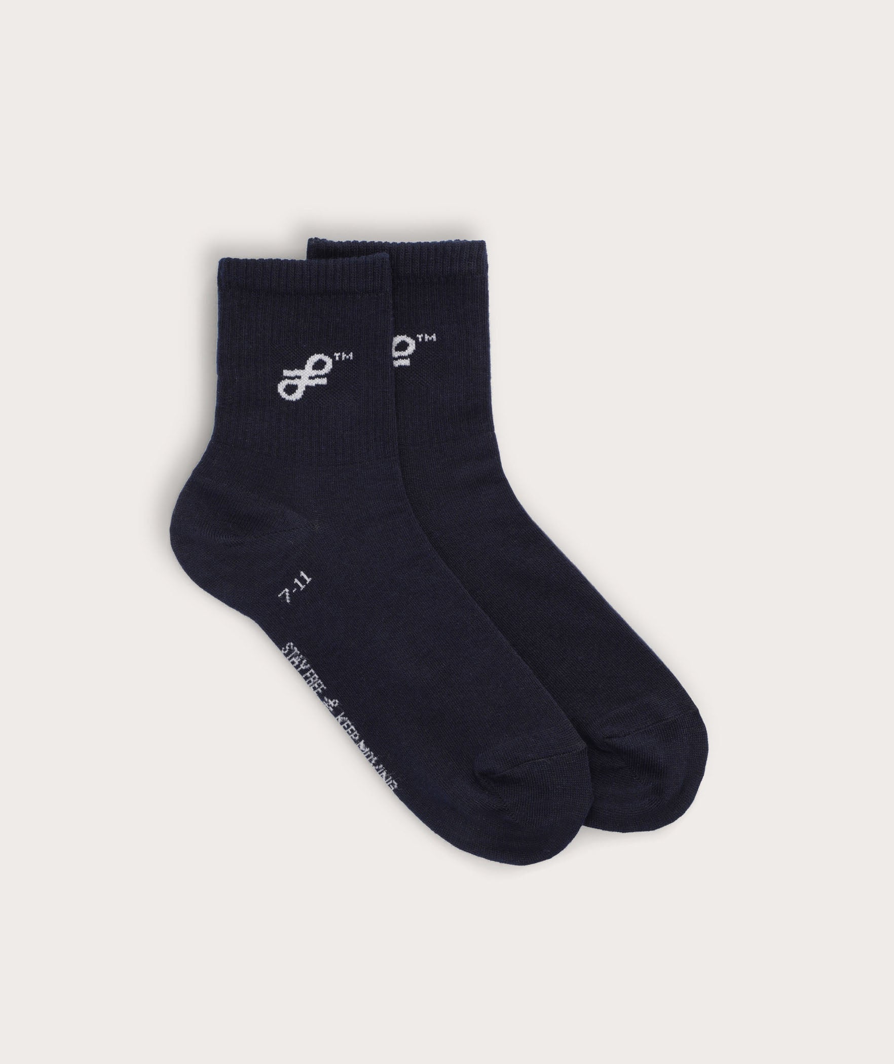 Socks FOM Active - Navy/ Off-White Knot (Size 7-11)