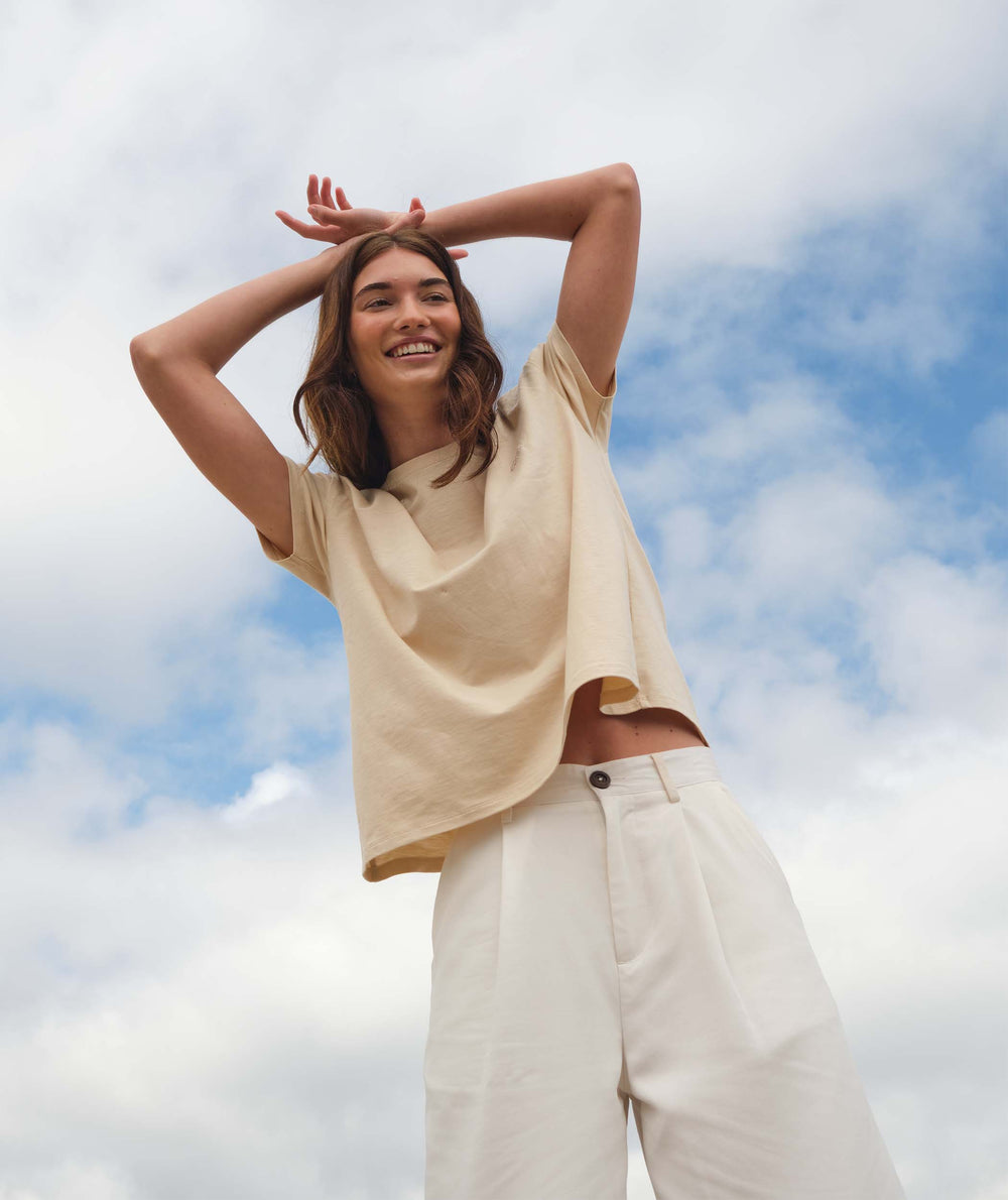 FOM Ladies Cropped Trouser White