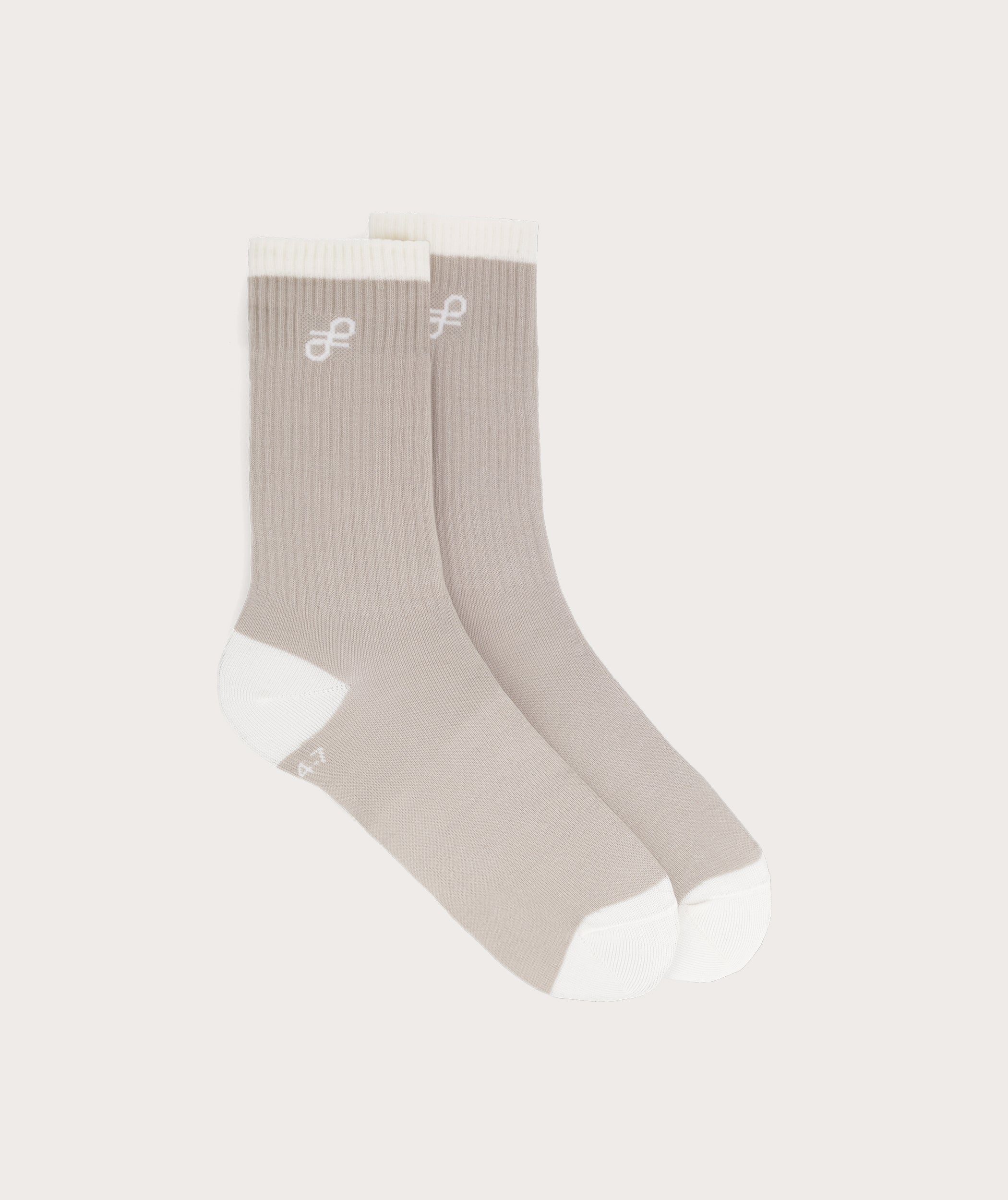 Socks FOM Crew Twin Pack - Stone & Onyx Knot (Size 4-7)